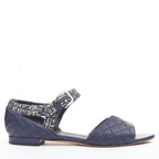 Women's Chanel Quilted Lambskin Tweed Sandals