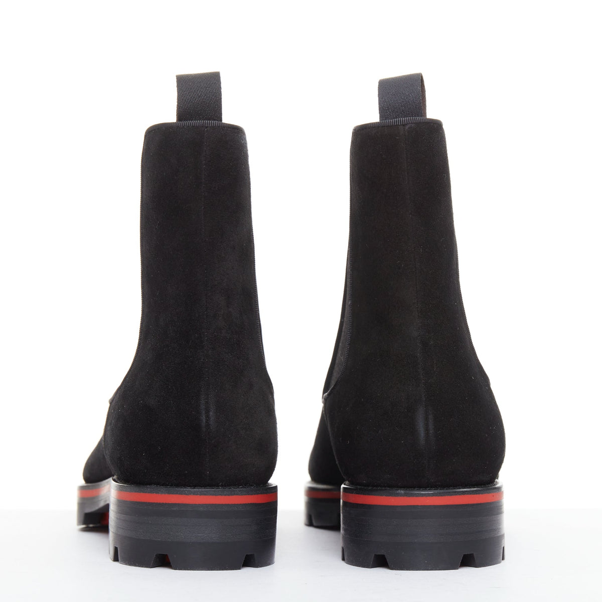 Men's Christian Louboutin Suede Lug Sole Boot