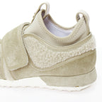 Women's Moncler Suede Shearling Logo Sneakers