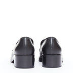 Women's Chanel Leather Gold Logo Loafers
