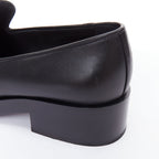 Women's Chanel Leather Gold Logo Loafers