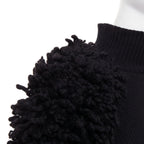 Men's Valentino 2024 Boucle Yarn Sleeves Turtleneck