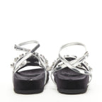 Women's Miu Miu Velvet Crystal Flat Sandals