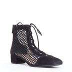 Women's Christian Dior Suede Lace Up Boots