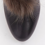 Women's Hermes Leather Fur Lined Boots