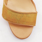 Women's Christian Louboutin 201 gold Lace Sandals