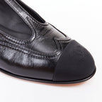 Women's Chanel Leather Grosgrain T-Strap Flats