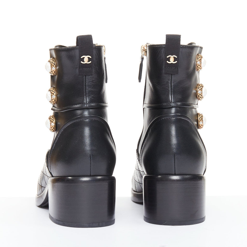 Women's Chanel Quilted Lamb Ankle Boots