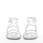 Women's Valentino Velvet Trim Clear PVC Strappy Sandals