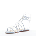 Women's Valentino Velvet Trim Clear PVC Strappy Sandals