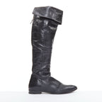 Women's Prada Leather Over The Knee Zip Boots