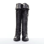 Women's Prada Leather Over The Knee Zip Boots