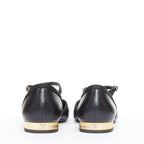 Women's Chanel Leather Grosgrain Mary Jane Flats