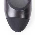 Women's Chanel Leather Grosgrain Mary Jane Flats