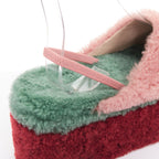 Women's Fendi Shearling Platform Mules