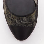 Women's Chanel CC Logo Lace Ballet Flats
