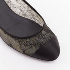 Women's Chanel CC Logo Lace Ballet Flats