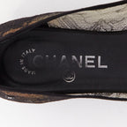 Women's Chanel CC Logo Lace Ballet Flats