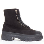 Women's Chanel Quilted Suede Combat Boots