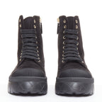 Women's Chanel Quilted Suede Combat Boots