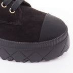 Women's Chanel Quilted Suede Combat Boots