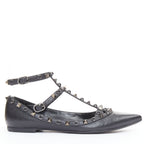 Women's Valentino Rockstud Mixed Stone Caged Ballet Flats