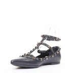 Women's Valentino Rockstud Mixed Stone Caged Ballet Flats