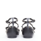 Women's Valentino Rockstud Mixed Stone Caged Ballet Flats