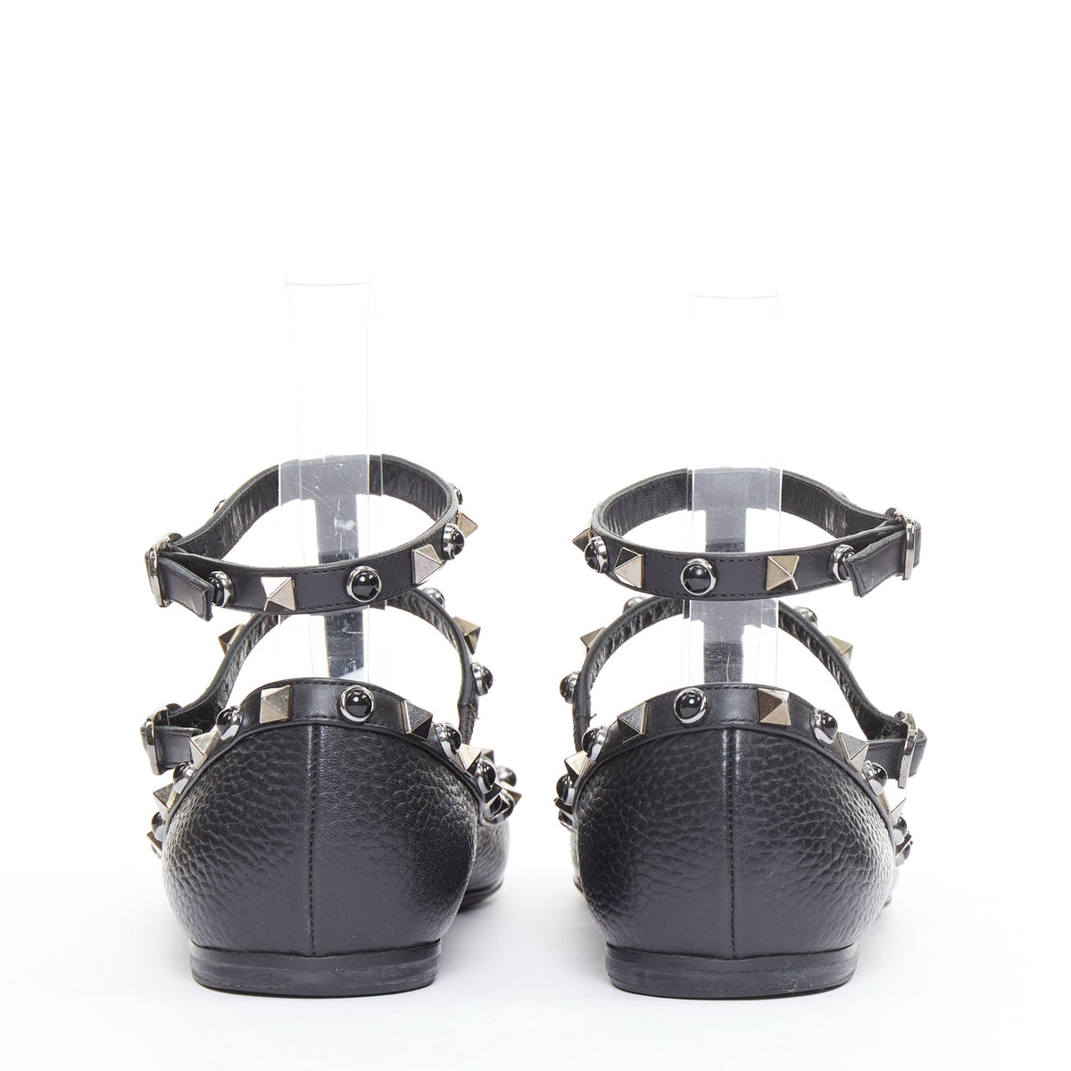 Women's Valentino Rockstud Mixed Stone Caged Ballet Flats