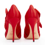 Women's Valentino Pleated Satin Ribbon Bow Stiletto Pumps