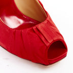 Women's Valentino Pleated Satin Ribbon Bow Stiletto Pumps