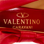 Women's Valentino Pleated Satin Ribbon Bow Stiletto Pumps