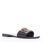 Women's Dior Crystal Pave Logo Slides