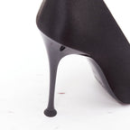 Women's Saint Laurent Satin YSL Chain Anklet Pumps