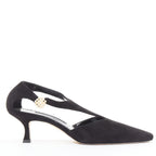 Women's Manolo Blahnik Suede Pearl Kitten Heels
