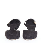 Women's Manolo Blahnik Suede Pearl Kitten Heels