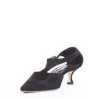 Women's Manolo Blahnik Suede Pearl Kitten Heels