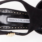 Women's Manolo Blahnik Suede Pearl Kitten Heels