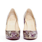 Women's Christian Louboutin Purple Platform Heels
