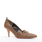 Women's Manolo Blahnik Leather Kitten Pumps