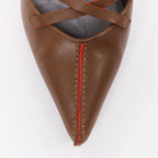 Women's Manolo Blahnik Leather Kitten Pumps