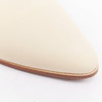 Women's Celine Leather Gold Logo Slippers