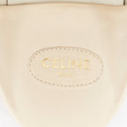 Women's Celine Leather Gold Logo Slippers