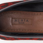 Women's Alaia Leopard Fur Ballet Flats