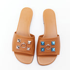Women's Hermes Leather Flat Sandal