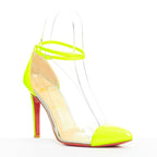 Women's Christian Louboutin Patent PVC Pointy Pumps