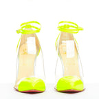 Women's Christian Louboutin Patent PVC Pointy Pumps