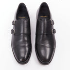 Women's Saint Laurent Leather Double Monk Strap Shoes