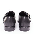 Women's Saint Laurent Leather Double Monk Strap Shoes