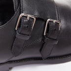 Women's Saint Laurent Leather Double Monk Strap Shoes